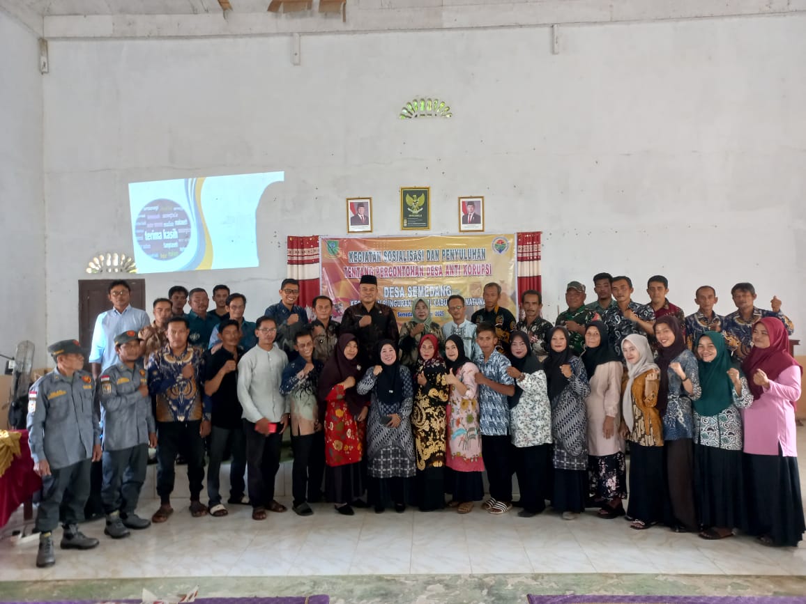 Read more about the article Kegiatan Sosialisasi Dan Penyuluhan Tentang Percontohan Desa Anti Korupsi Desa Semedang Kecamatan Bunguran Batubi Kabupaten Natuna. Semedang, 26 Juni 2025